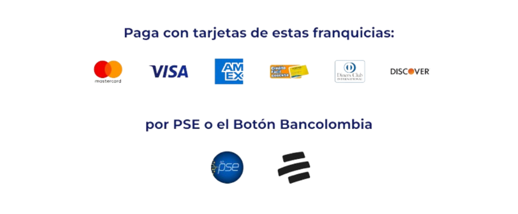 Medios de pago disponibles